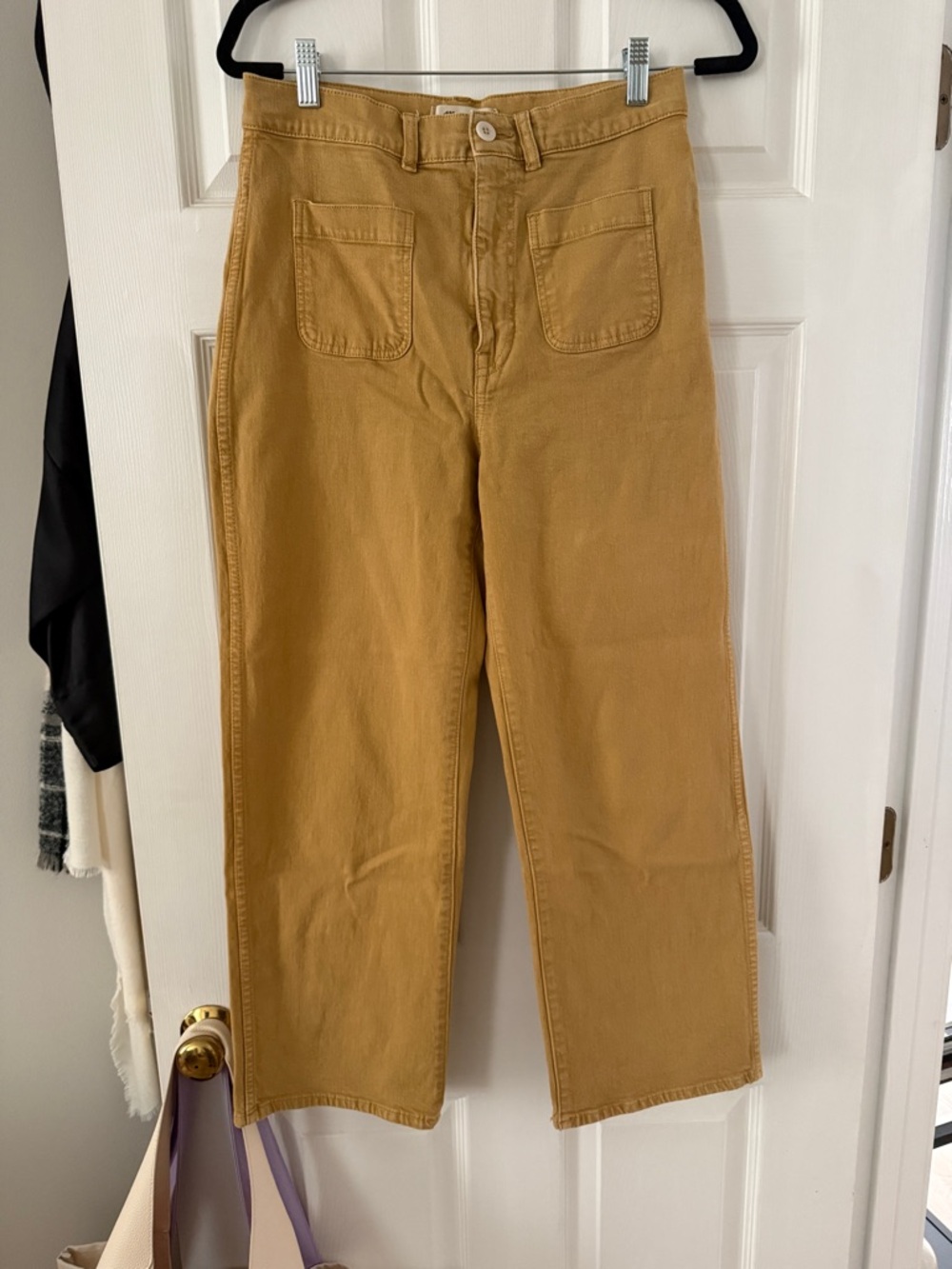 Madewell Women’s Straight-Leg Workwear Pants in Mustard